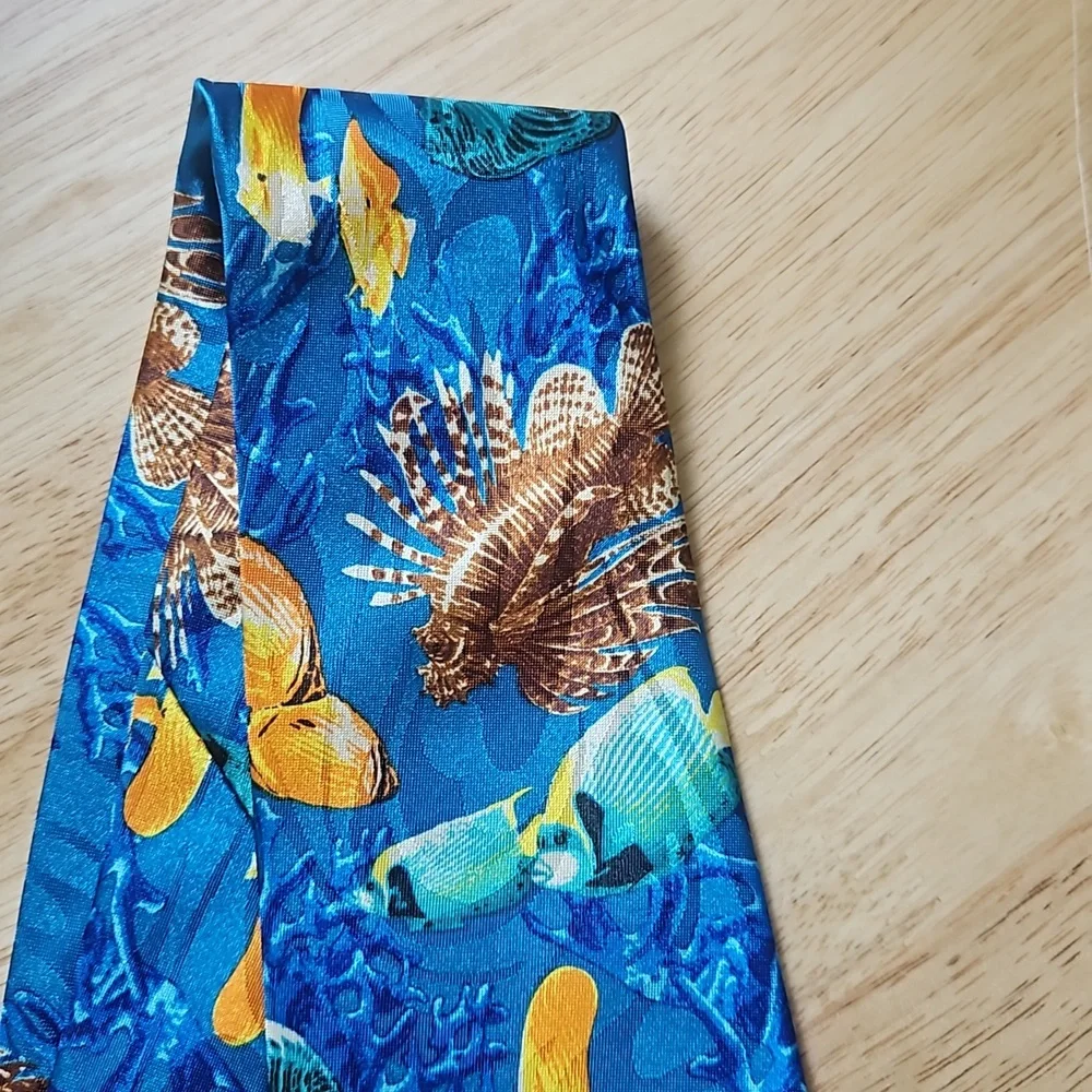 👔FRATELLO OCEAN PRINT NEC TIE👔